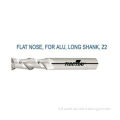 Long Shank For Aluminum Micro Grain Carbide End Mill With Two Flutes Flat Nose